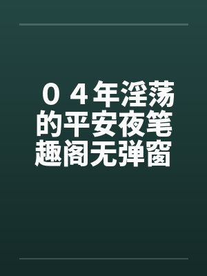 ０４年淫荡的平安夜笔趣阁无弹窗封面