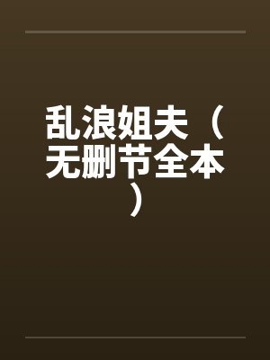 乱浪姐夫（无删节全本）封面
