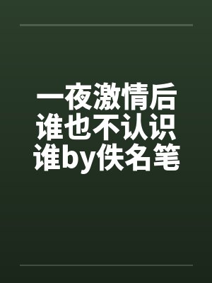 一夜激情后谁也不认识谁by佚名笔趣阁无弹窗封面