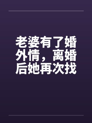 老婆有了婚外情，离婚后她再次找到我by佚名封面